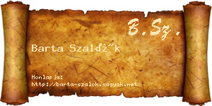Barta Szalók névjegykártya